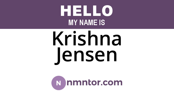 Krishna Jensen