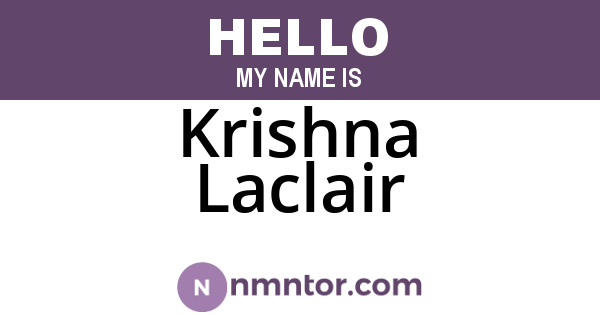 Krishna Laclair