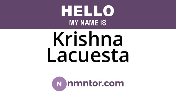 Krishna Lacuesta