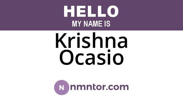 Krishna Ocasio