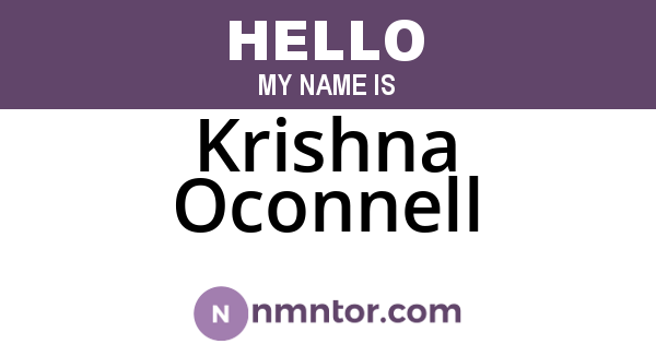 Krishna Oconnell