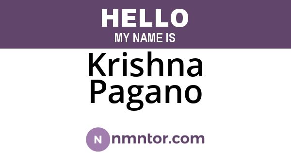 Krishna Pagano
