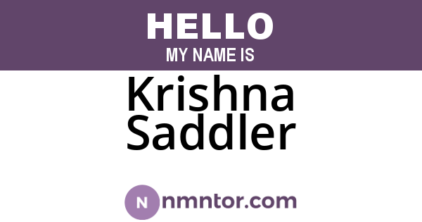 Krishna Saddler