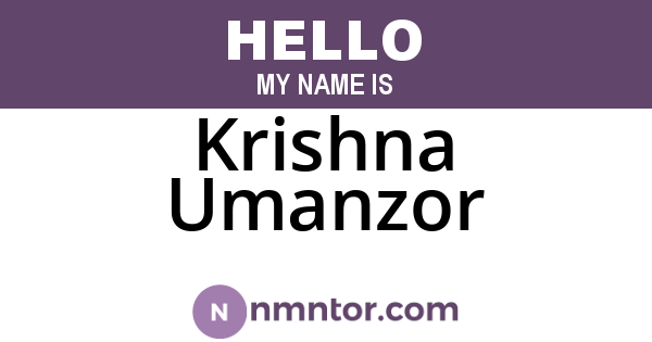 Krishna Umanzor