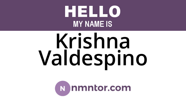 Krishna Valdespino