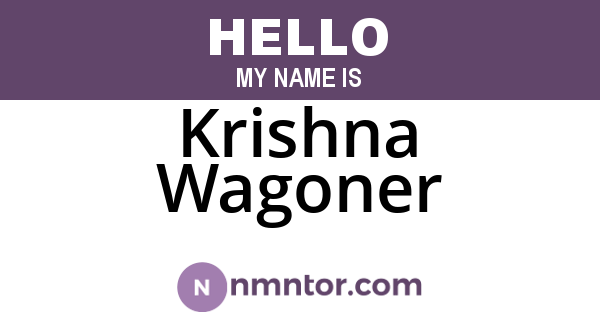 Krishna Wagoner