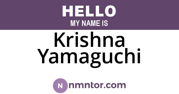 Krishna Yamaguchi