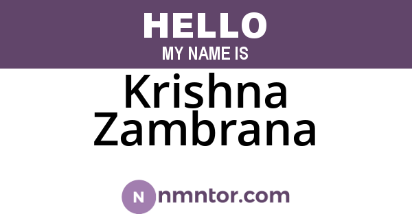 Krishna Zambrana