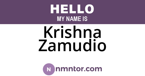 Krishna Zamudio