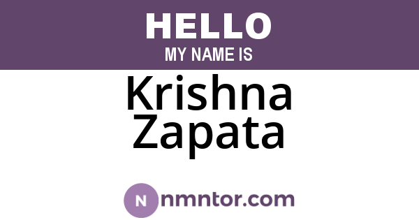 Krishna Zapata