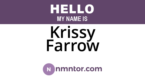 Krissy Farrow