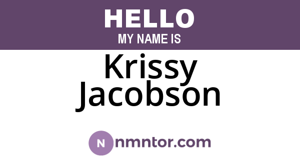 Krissy Jacobson