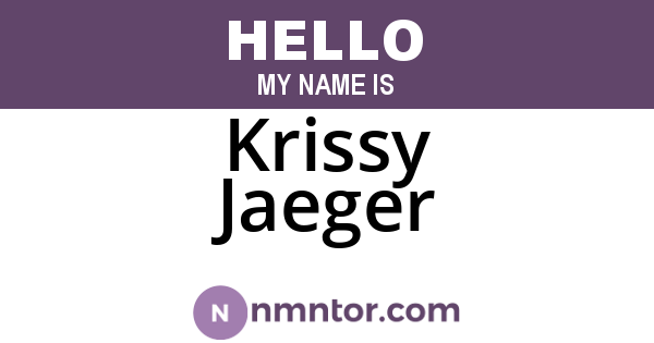 Krissy Jaeger
