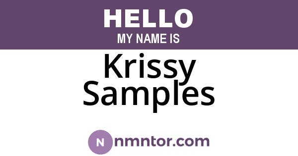 Krissy Samples