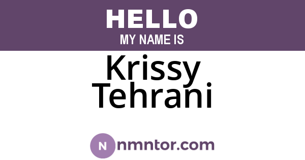 Krissy Tehrani