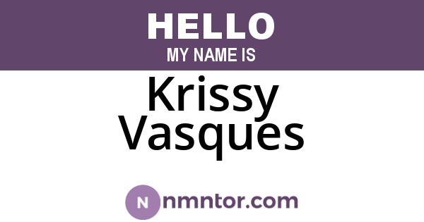 Krissy Vasques