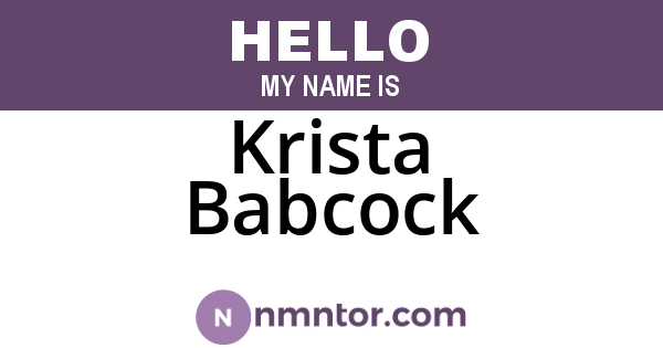 Krista Babcock