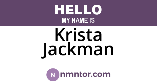 Krista Jackman