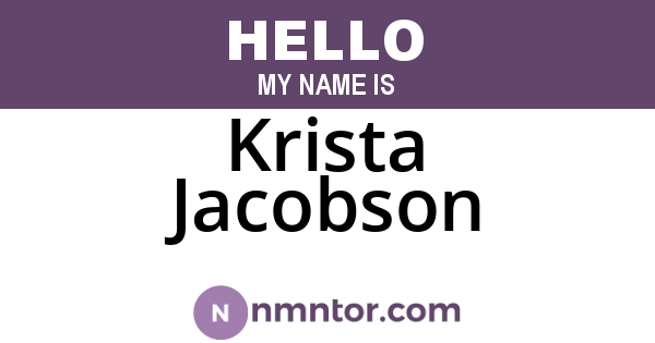 Krista Jacobson