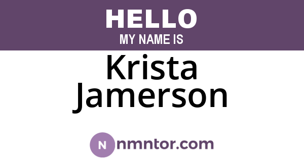 Krista Jamerson