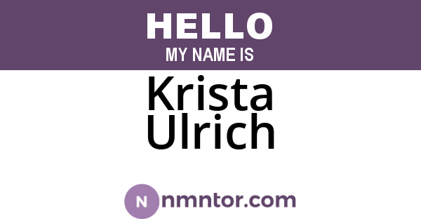 Krista Ulrich