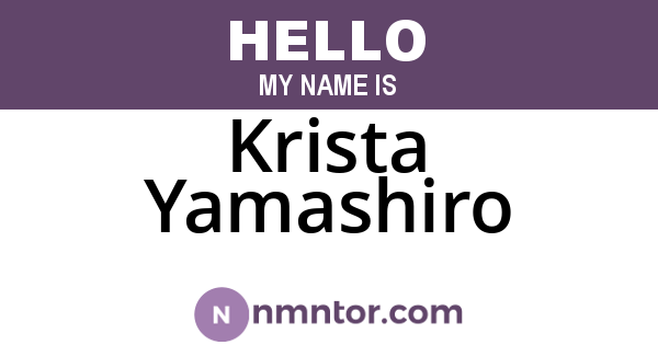 Krista Yamashiro