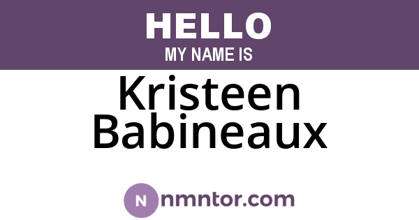 Kristeen Babineaux