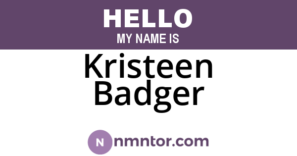 Kristeen Badger