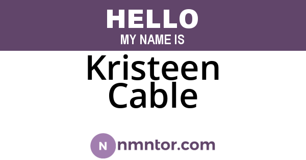 Kristeen Cable