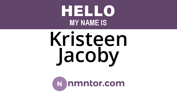 Kristeen Jacoby