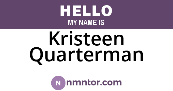 Kristeen Quarterman