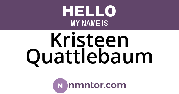 Kristeen Quattlebaum