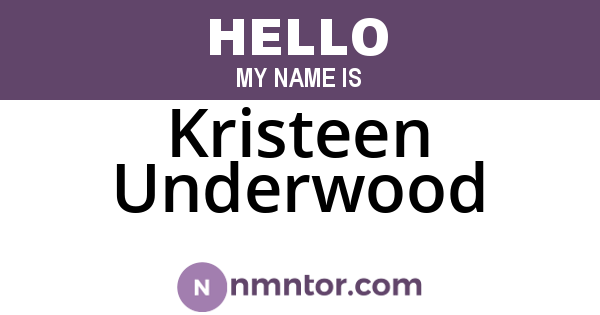 Kristeen Underwood
