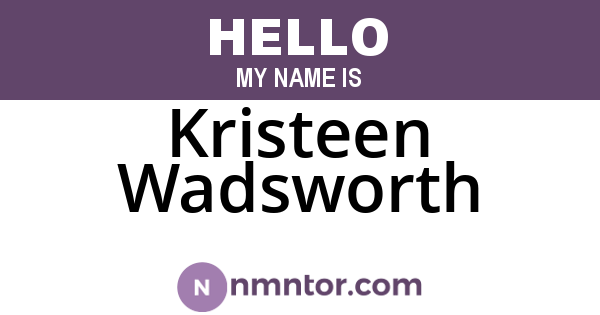 Kristeen Wadsworth