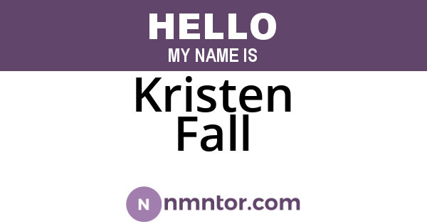 Kristen Fall