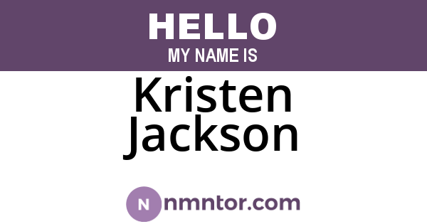Kristen Jackson