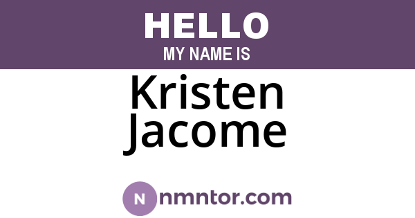 Kristen Jacome
