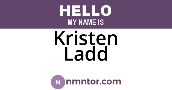 Kristen Ladd