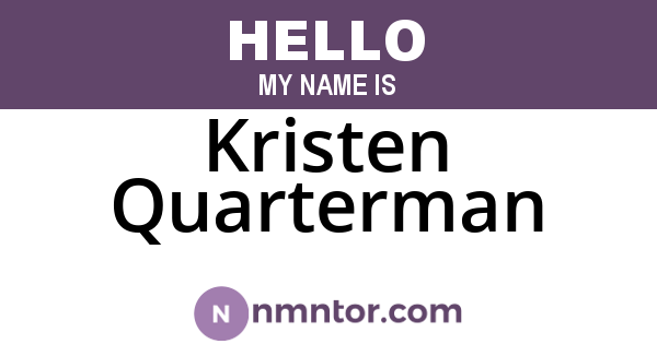 Kristen Quarterman