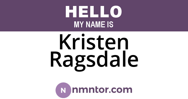 Kristen Ragsdale
