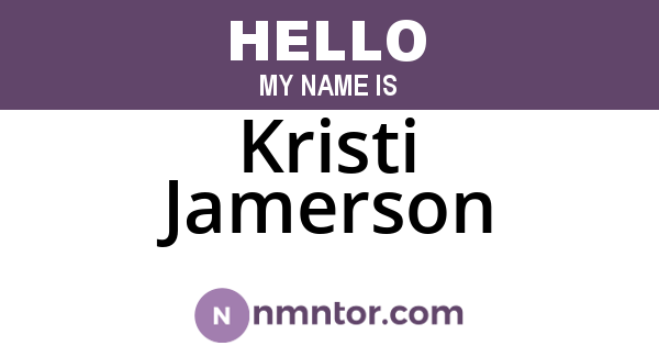 Kristi Jamerson