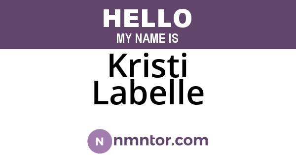 Kristi Labelle
