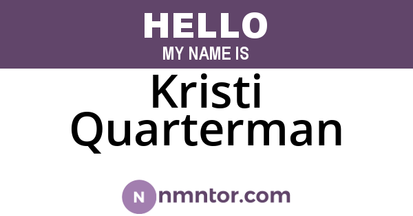 Kristi Quarterman