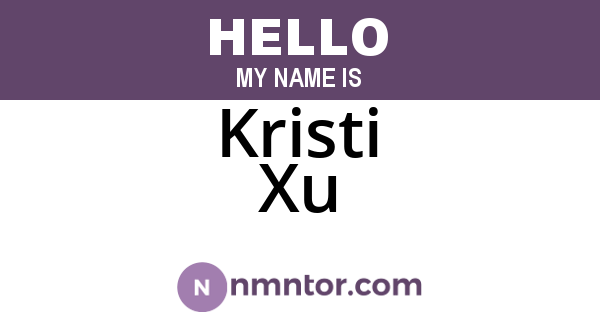 Kristi Xu