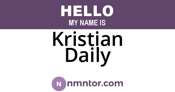 Kristian Daily
