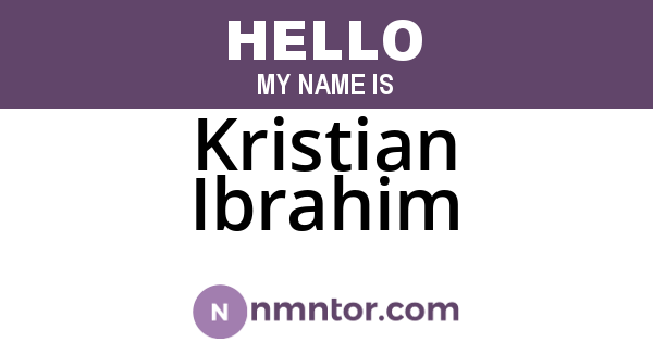 Kristian Ibrahim