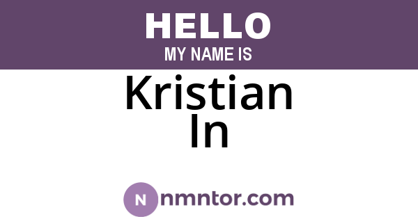 Kristian In