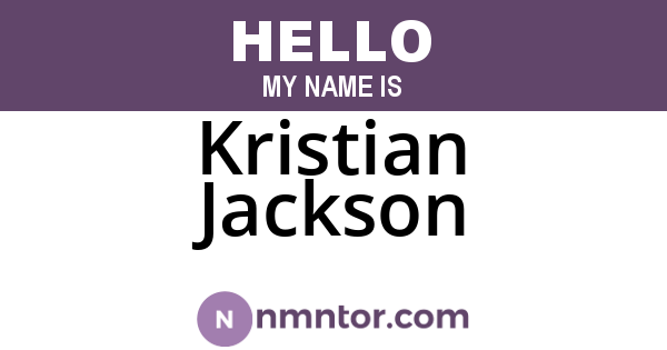 Kristian Jackson