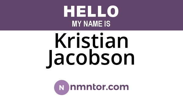 Kristian Jacobson