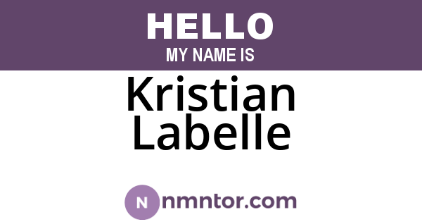 Kristian Labelle
